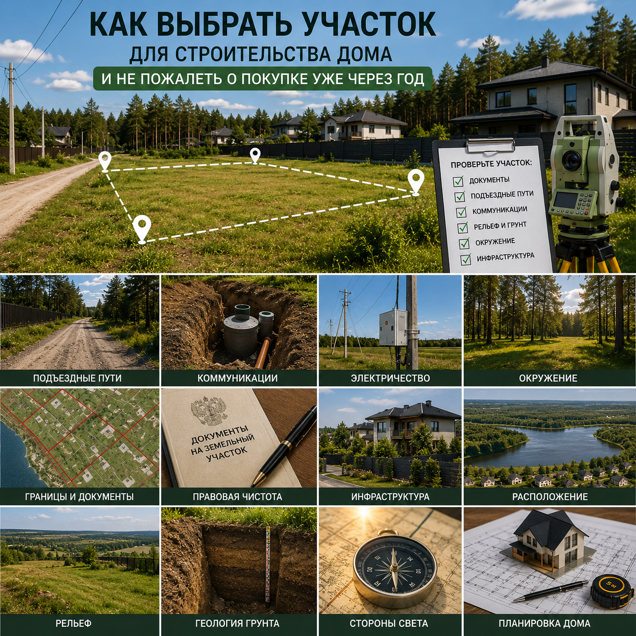 Как выбрать участок для строительства